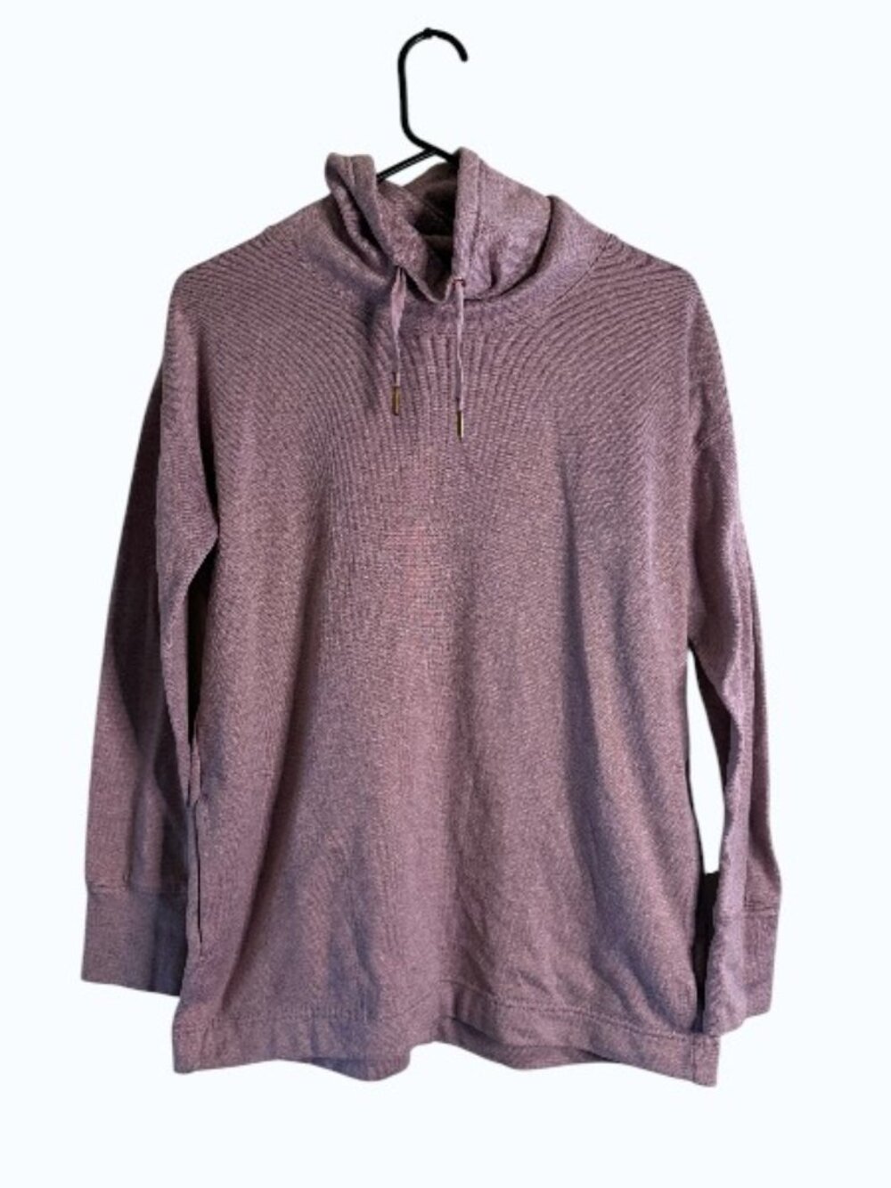 OLD NAVY Active Purple Mock Neck Drawstring Long Sleeve Small Top